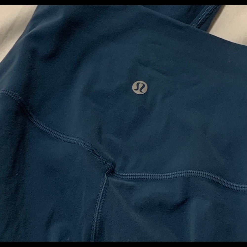 * PETROL BLUE LULULEMON LEGGINGS 28” - Picture 4 of 8